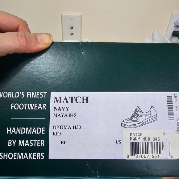 Mephisto Boys Match Maya 845 Optima H30 Sneakers‎ Size 6.5 Navy Blue NEW IN BOX - Picture 12 of 13